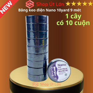 Băng keo điện Nano màu đen 10yard 9 mét 1 cây có 10 cuộn