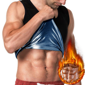 JHHB Men Slimming Body Shaper Shirt Sweat Sauna Suit Waist Trainer Workout Slim Fitting Shapewear for Weight Loss Corset