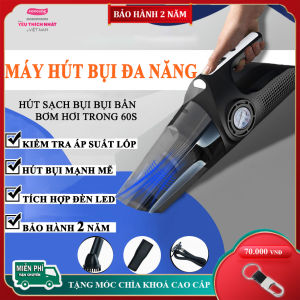 Máy hút bụi cầm tay kiêm bơm lốp xe cao cấp máy hút bụi mini đa năng 4 in 1 bơm lốp xe ô tô xe hơi ( Bảo hành 2 năm lỗi 1 đổi 1 trong 7 ngày )