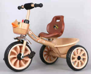 DUCKIE POUTY Kids Three wheels rubber bicycle pedal kids bike ages 2.5-7 years old