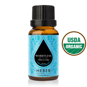 Tinh Dầu Giảm Lo Lắng Worryless Blends Essential Oil Heber Natural Life 100% Thiên Nhiên Nguyên Chất Xông Thơm Phòng Hương Dịu Nhẹ
