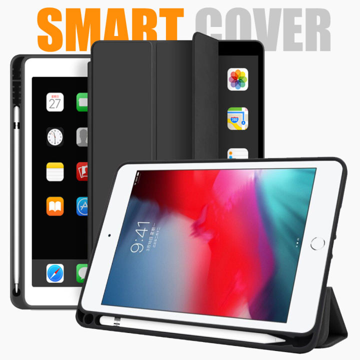 TCF Smart Cover Leather Magnetic Foldable Case Cover with Pencil Pen Slot  Stand for Apple iPad inch 2017 iPad inch 2018 6th Gen iPad Air1 