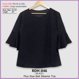 Blouse for Women Plus Size – Bell Sleeve Top Fits XL–2XL Casual & Workwear