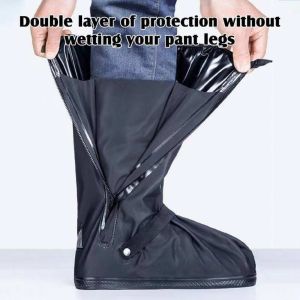 Rain-proof shoe cover waterproof rainy day non-slip thickened wear-resistant outdoor sand-proof high-tube riding men and women snow-proof and rain-proof boots cover