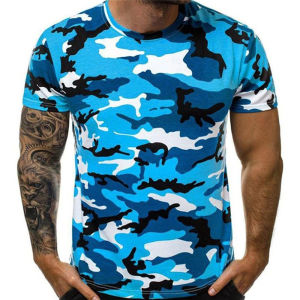 [Local Stock] VCC Camouflage 3D Printed Pattern T-Shirt Short Sleeve Mens Clothing For Summer T Shirts Comfortable Top Outdoor Sportwear