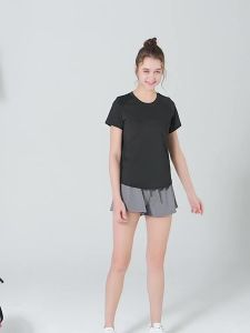 ALO- เสื้อโยคะผู้หญิงแห้งเร็วยืดหลวมกีฬาแขนสั้นวิ่งเจาะรูเสื้อออกกำลังกายสำหรับออกกำลังกาย T เสื้อ  Al0-yoga