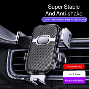 Car Mount Hidden Air Vents Cell Phone Holder Multifunction Hooks Metal Adjustable Angle Modern