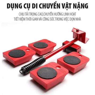 Bộ dụng cụ Bánh Xe Di Chuyển Đồ Nặng Trong Nhà - dụng cụ di chuyển đồ tiện ích - dụng cụ di chuyển đồ đạc Đa Năng - Siêu Tiện Lợi Hỗ trợ di chuyển vật dụng nặng: tủ lạnh két sắt tủ giường tiết kiệm thời gian an toàn