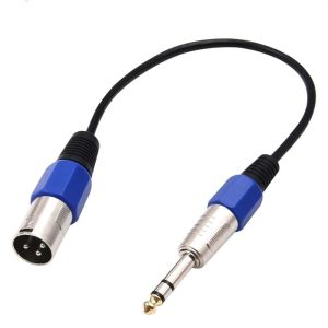 LAPBR 1/4" 6.35mm XLR Cable XLR Jack Male Female Plug 6.35mm Female Cable Durable 0.3m XLR To 6.35mm Cable Microphone Adapter