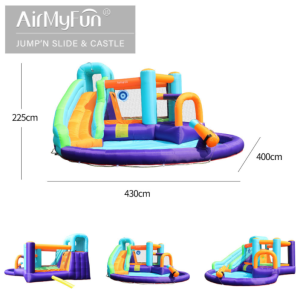 🔥READY STOCK🔥 Airmyfun Inflatable Castle Slide Oxford Cloth Kids Water Upstream Park Swimming Pool Castle