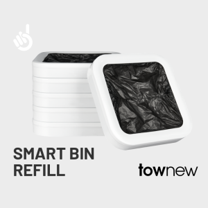 Townew Smart Trash Can T1S / Refill Ring - Auto Seal Self-Replacing Bags 15.5L Motion Sensor Dustbin Contactless Hygiene for Kitchen Home Office