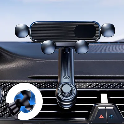 🇵🇭 Car Air Outlet Phone holder 360 ° Rotating Mobile Phone Mount Clip Special Car Air Outlet Navigation Hook Type Fixation