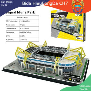 Mô hình sân vận động SVĐ Signal Iduna Park Dortmund đồ chơi lắp ghép sân vận động bóng đá mô hình giấy 3D độc đáo - Nghị Thể Thao Bóng Đá Bida