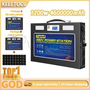 Portable Power Station 400W/800W/1200W Solar Generator with 220V AC Output Emergency Backup Power Bank for Camping Outdoor