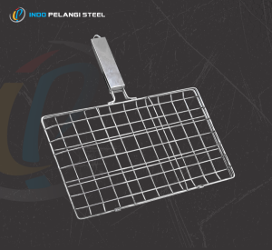 Jepit Panggangan Ikan Bakar Stainless Steel | Panggangan Besar Kecil