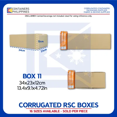 CONTAINERS.PH (16 Sizes Available) Corrugated Box RSC Box Shipping Box Packaging Box - Sold per piece