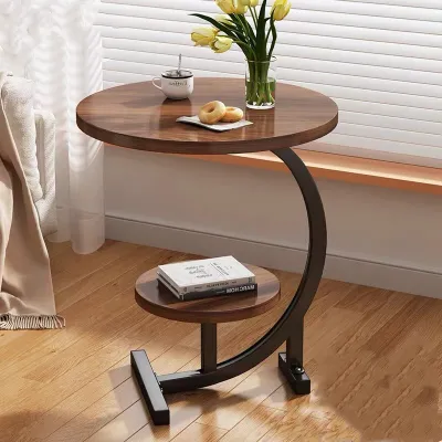 Modern Small Coffee Round Table Tea Sofa Bedroom Bedside Table Lightweight Table