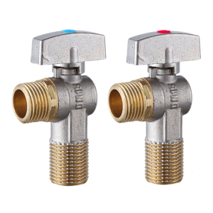 Shut Off Valves for Kitchen and Bathroom 1/4 Turn Stop 1/2Inch Inlet Outlet Comes With Adapter Hot Cold Water Systems