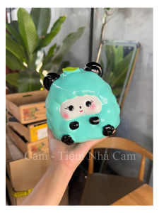 [Lỗ Tròn - Dẹp ] Cừu Lá - Heo Đất Tiết Kiệm Đựng Tiền Ống Heo Ống Tiết Kiệm Trang trí Heo Mini Hộp Tiết Kiệm Decor Quà Tặng Hộp bỏ tiết kiệm