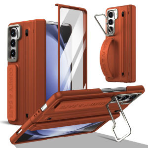 【🔥SG🔥】RICHMENTMALL For Samsung Z Fold 7 8 Ultra Case PC Aluminum Alloy Lens Frame Bracket Silicone Strap Tempered Glass Screen Pen Slot with stylus