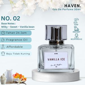 Haven Parfume KOTAK VANILLA ICE 30ML— Parfume Wanita Tahan Lama dan Wangi — Minyak Wangi Tahan Lama — Eau De Parfume