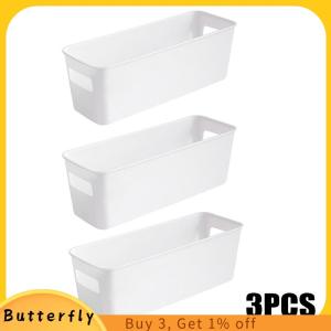 Butterfly 1 3PCS Multifunctional Desktop Storage Box Toiletries Cosmetic Sundries Plastic Storage Organization Box Drawer Organizer