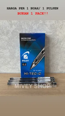 3 Pcs/ 3 Buah Pulpen Pilot Hi-Tec-C 03mm