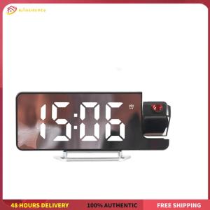 Winnereco Digital Clock with Temperature Date Digital Clock Projector Mains and Battery Operated Brightness Adjustable for Bedroom