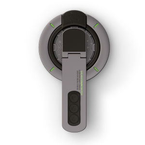 Giá đỡ điện thoại từ tính hai mặt xoay 360 độ tích hợp MagSafe có nút bấm.