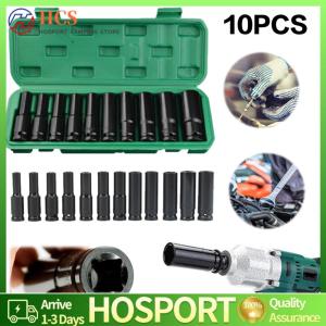 【HCS】1/2 Inch Extended Electric Wrench Socket Set Deep Socket Set 8-24mm /8-32mm Hex Wrench Sleeve Tools Kit with Storage Box