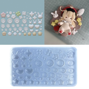 Easy to Use Silicone Mould Versatile Epoxy Resin Mold DIY Crafts Casting Mould Button Accessories Molds