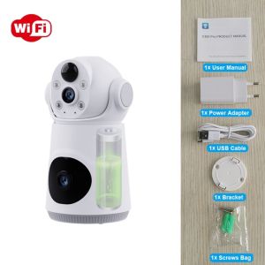 Dual lens 8MP HD Wireless CCTV Battery Powered WiFi /4G SIM Camera CCTV Night Vision 360 Rotation Indoor IP Camera