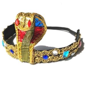 Cleopatra Egyptian Headband Hair Hoop Snake Shape Cleopatra Hair Holder Halloween Party Headwear for Teenagers Adult