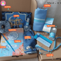 Hampers Al Quran  FREE Custom Nama  Set Box Muslim FREE Sajadah Hijab Tasbih Mutiara BLUE SERIES. 