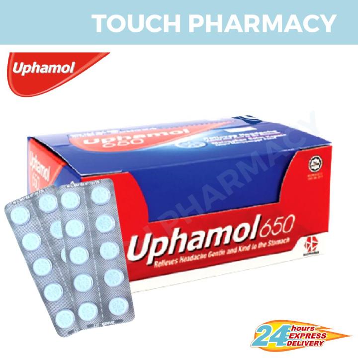 UPHAMOL 650mg (Paracetamol) 10'Tablets/Strip / 180'Tablets/Box | Lazada