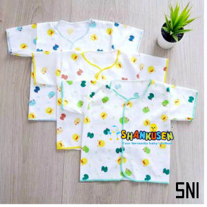 Baju Bayi Salur Lengan Panjang/Pendek Atasan SHANKUSEN NewBorn (0-3 Bulan)-Vegasus Store(COD)