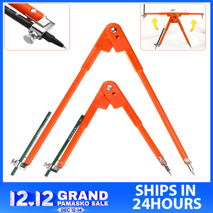 45 Steel Circular Marking Scribe Large Compass for Geometry Compass Drawing Tool Woodworking