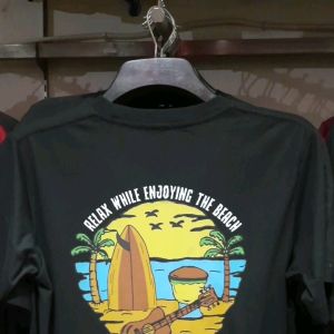 Baju Travelling Relax While Enjoy the Beach/Debrug Kaos Summer Beach Kualitas Distro