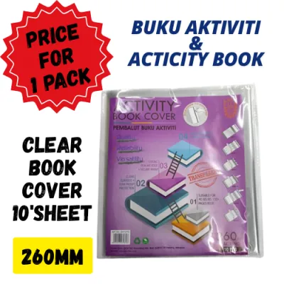 Lion Clear Book Cover/Pembalut Buku Aktiviti/Activity Book Cover 260mm (10sheets/pkt) 2647cps