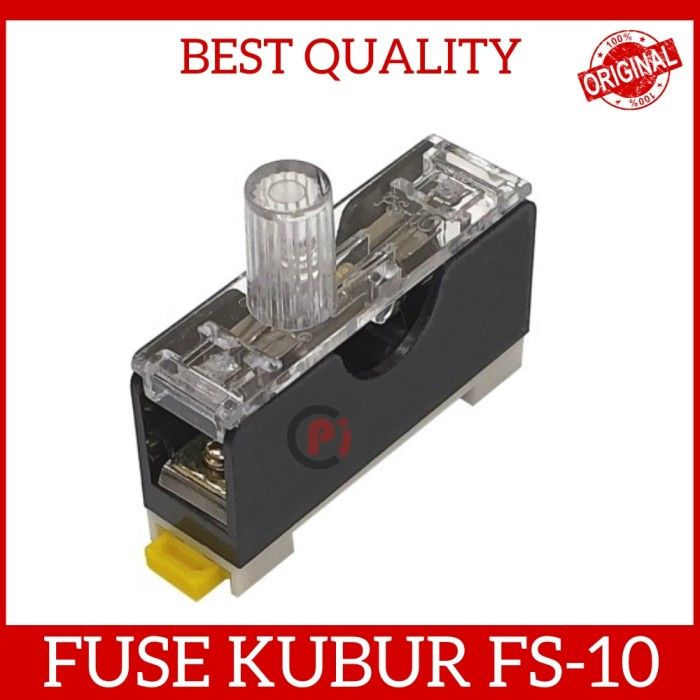 Fuse kubur Din rel FS 10 holder 1 pole 10A Sekring glass | Lazada Indonesia