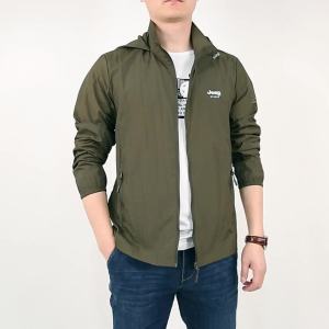 Áo khoác chống nắng có mũ cho nam JEEP SPIRIT chống tia cực tím trang phục thể thao ngoài trời áo khoác gió mùa hè bằng lụa lạnh