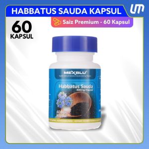 in stock ship with 24h Habbatus Sauda Mexblue Capsules by Magic Blue Lulus KKM Black Seed Capsule (60 Capsules/Bottle) + Free Gift