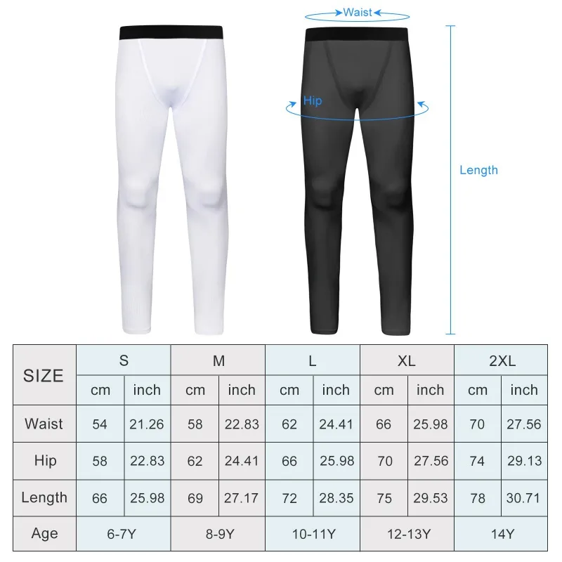 Outdoorbuy Child Kids Boys' Sports Tights Boys' pants Base Layer Athletic  Running Hockey Basketball Compression Leggings Boys' tight pants
