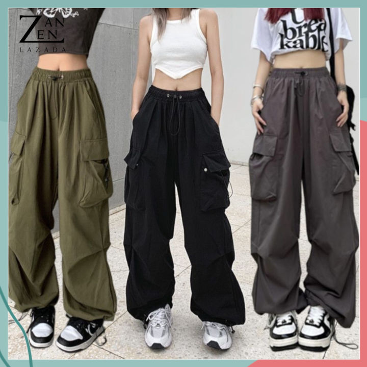 HOUZHOU Vintage Cargo Pants For Women Y2K Parachute Streetwear Baggy Loose  Trousers Women With Wide Leg And Hippie Fashion Sweatpants AA230321 From  Liancheng01, $17.96 | DHgate.Com