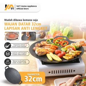 YATT Wajan Datar Panggangan BBQ Anti lengket / Multi Grill Pan Steak Premium Diameter 34CM