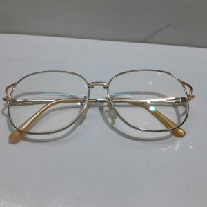 Gọng mắt kính Nhật Titan mạ vàng Over size ngang kính 135mm second hand