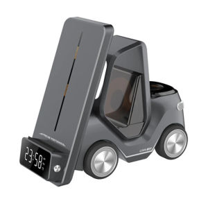 INOVAGEN 15W Fast Charging Station with Alarm and Ambient light5 in 1 Wireless Charging StandPhoneSmartWatchEarbuds Desk Charging Dock