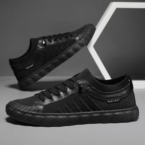 Korean fashion rubber shoes for men casual flat shoes sneaker shoes for men breathable walking shoes slip on shoes for men