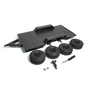 Utility Trailer for 1/18 Remote Control Crawlers Car Assembly Trailer with Hitch for Offroad Car Decoration Modified Part