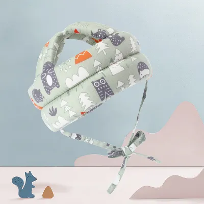 Hamshmoc Children Toddler Head Protection Cap Anti-Fall Cotton Baby Safety Helmet Anti-Collision Adjustable Breathable for Baby Learning To Walk Safety Accessories
